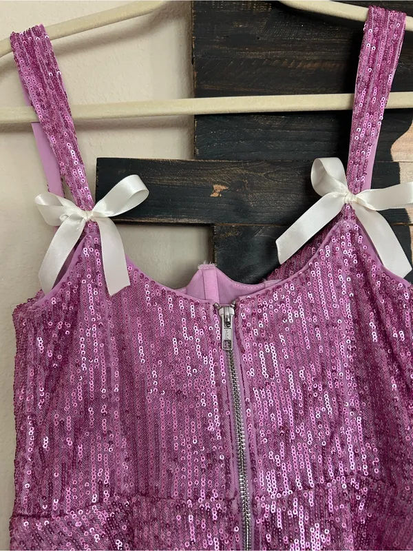 For Love & Lemons Candice Sequined Mesh Corset Cowl Neck Mini Dress Party Dress - Image 5