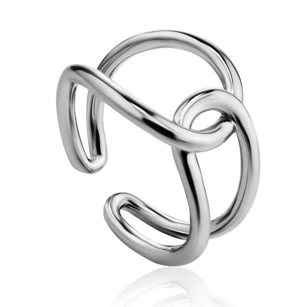 NEW Unisex Minimalist Knot‎ 925 Silver Ring, Adjustable - Image 11