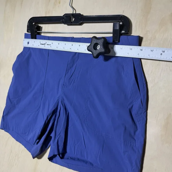 Eddie Bauer Women's Hiking Shorts‎ Size 8 Blue Stretch Outdoor Trail Travel 4" - Image 4