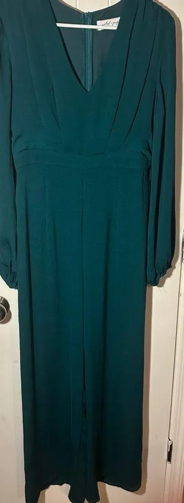 Petal And Pup Emerald Green Women Jumpsuit NWOT SzM 💯 polyester Lightweight. - Image 5