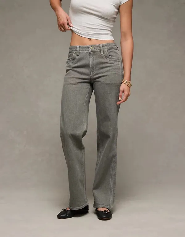 NWT AE Stretch High Waisted Stovepipe Jeans - Image 2