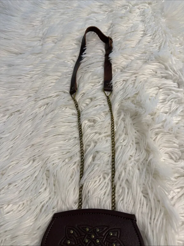Nicoll Bros Bankfoot. Women's Brown Tassel Crossbody Bag 100% real leather - Image 3