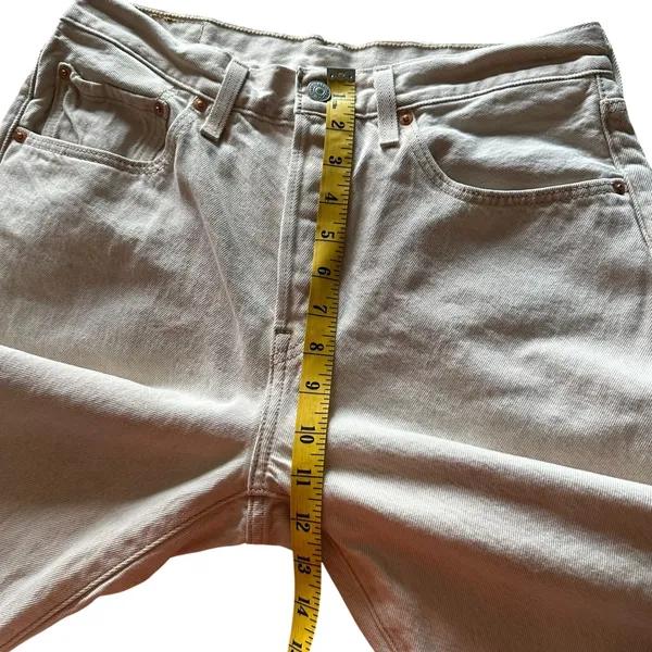 Levis 501 Original Fit Jeans Tan Sand Beige Cotton Straight Leg Women W30 L30 - Image 10