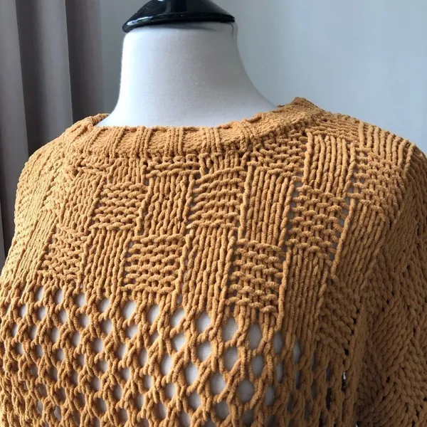 NWT Billabong Onward We Go Chenille Sweater Mustard L - Image 8