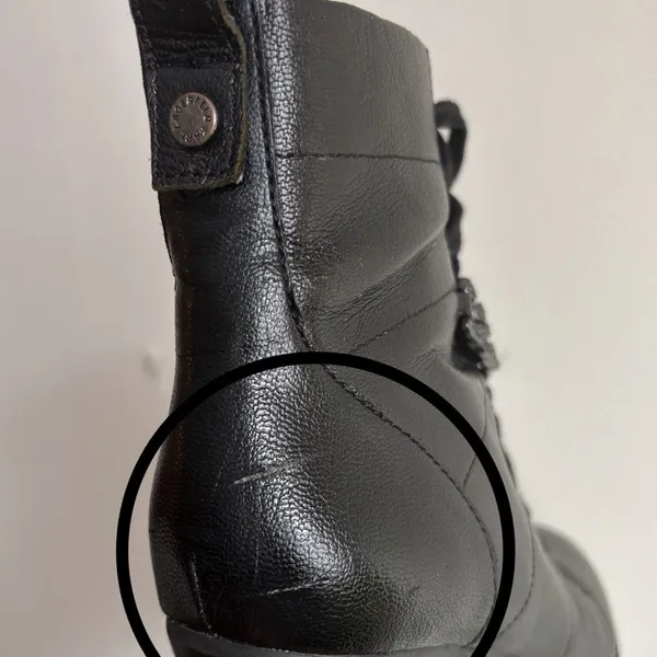 Karl Lagerfeld Black Jade Lace-Up Boots with Side‎ Zipper Size 7M/ 37.5B - Image 9