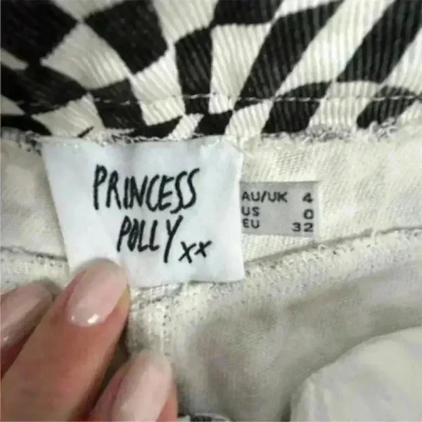 Princess Polly Women's Flared Checkerboard Pants Size 0‎ Black and White - Image 6