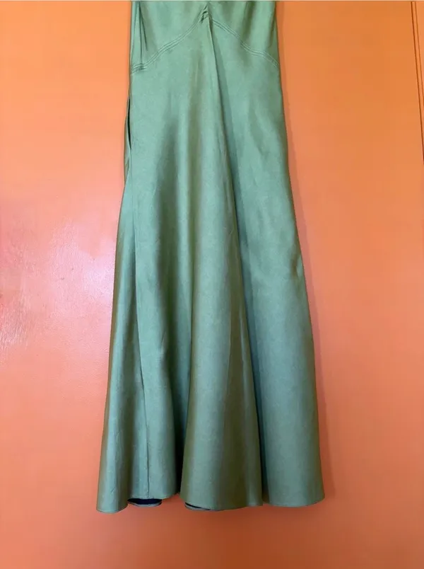 Zara ZW Collection Midi Green Dress - Image 8