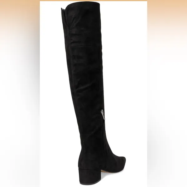 NEW Marc Fisher Women's LTD Lottie Over The Knee Black Suede Dress Boots‎ 5.5 - Image 3