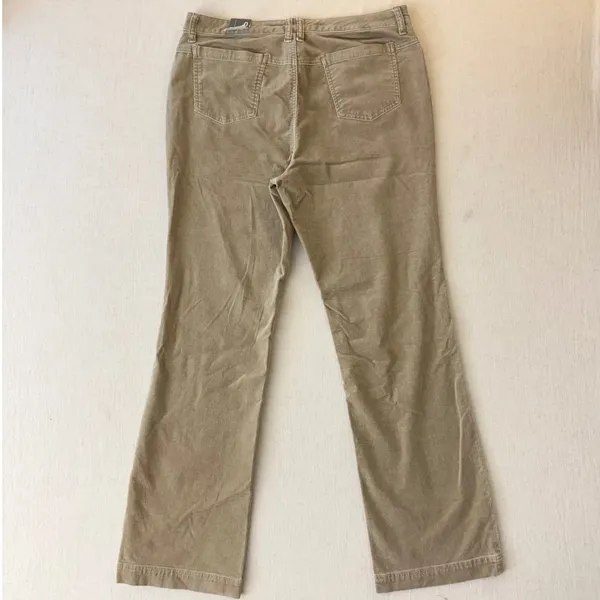 Chico's Vintage Cord Pant Womens 2 (US12/L) Almond Tan Corduroy Straight Leg NWT - Image 3
