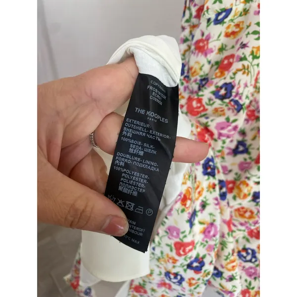 THE KOOPLES Short Silk‎ Dress with Shoulder Straps Size 1/US Size Small - Image 4