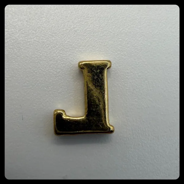 Origami Owl Floating Locket Charm Initial Letter L Gold Tone Rhinestone - Image 2