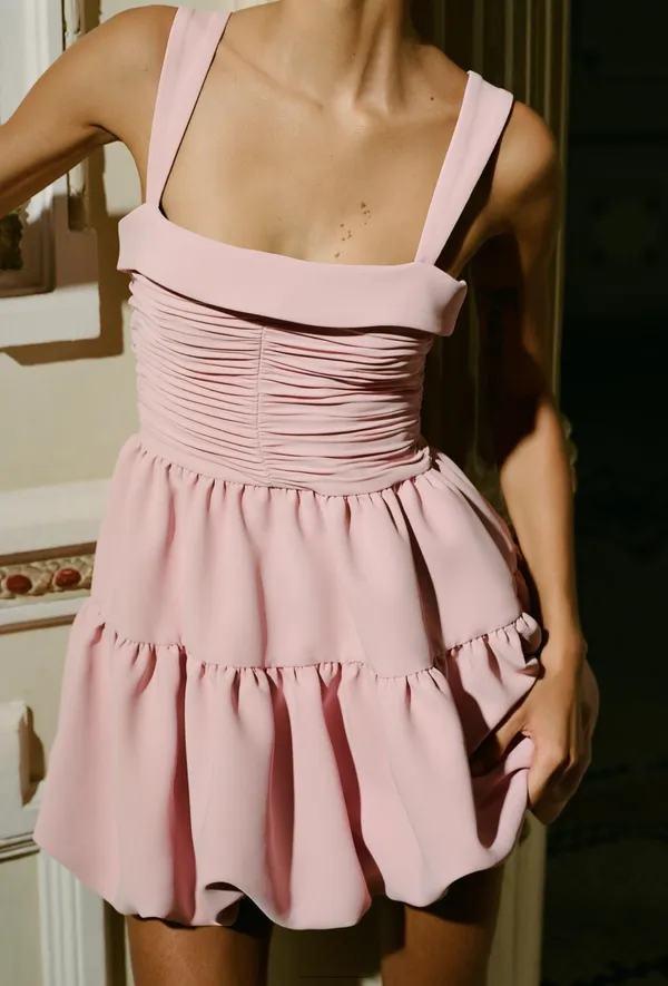 ZARA Draped Balloon Mini Dress - Image 3
