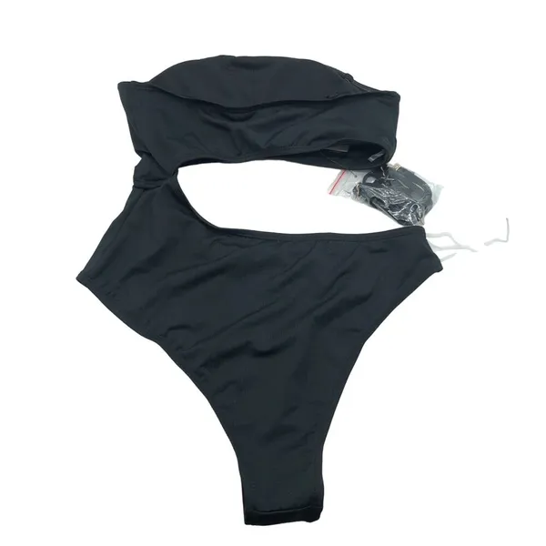 Cotton On Body Strapless Cut Out One Piece Brazilian Swimsuit Black XS - Image 2