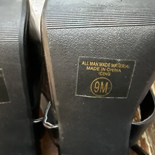 Y Not Y2K Black Platform Heels Size 9 - Image 12