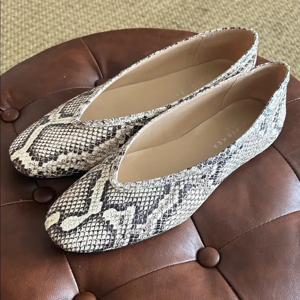 Marc Fisher Women's Snake-Print Ballet Flats - Neutral - Image 3
