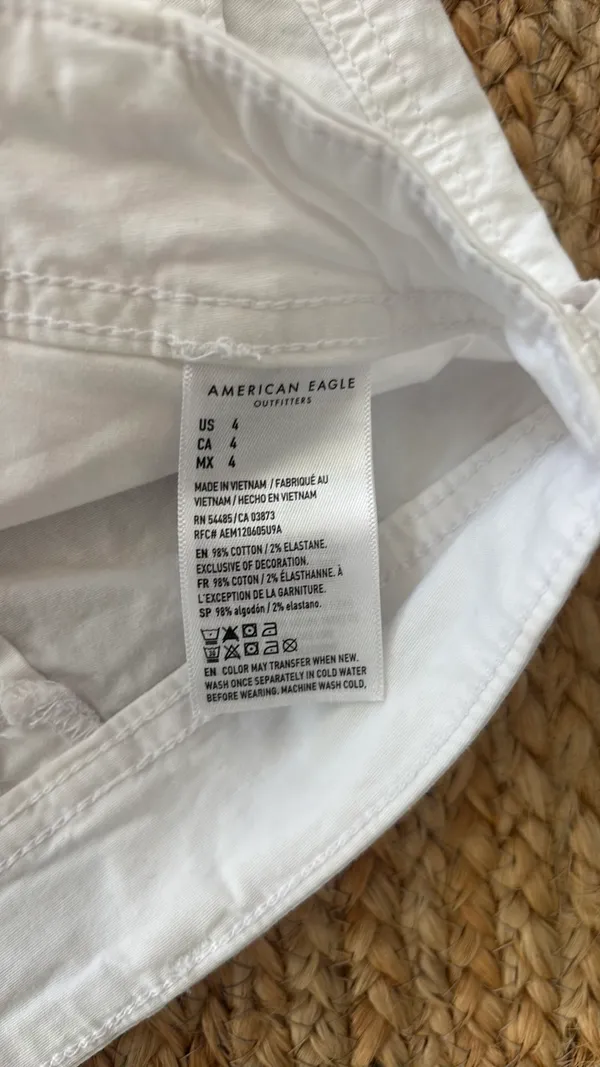 White Cargo American Eagle Shorts - Image 3
