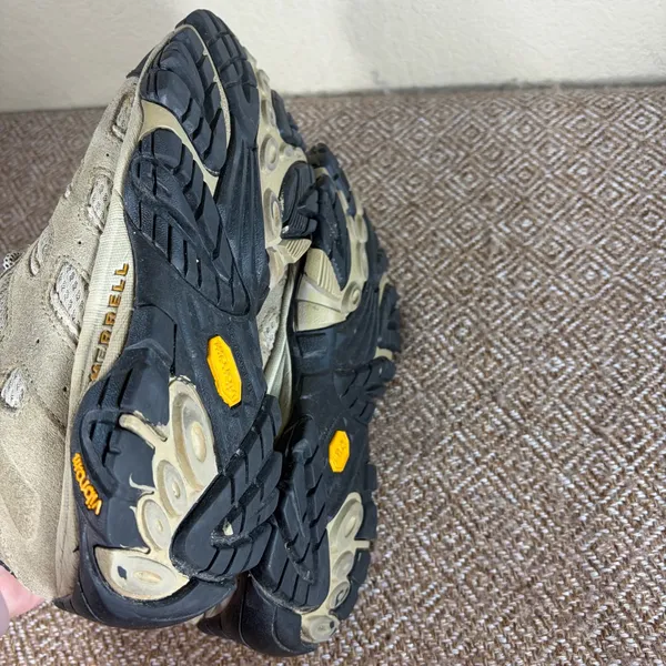 Merrell Womens Moab Ventilator Taupe Continuum Vibram Hiking Trail Shoes Sz 8.5 - Image 7