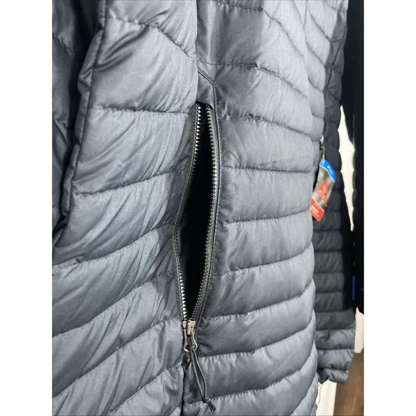 Columbia Women's White Out Mid Omni-Heat long black parka with hood size 1X NWT - Image 4