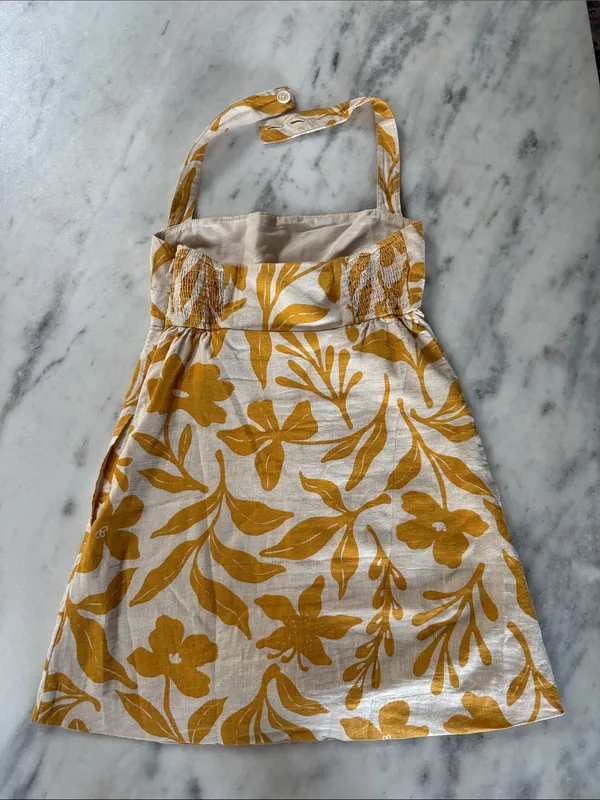 Abercrombie & Fitch linen blend Halter Sundress. Size Extra Small - Image 2