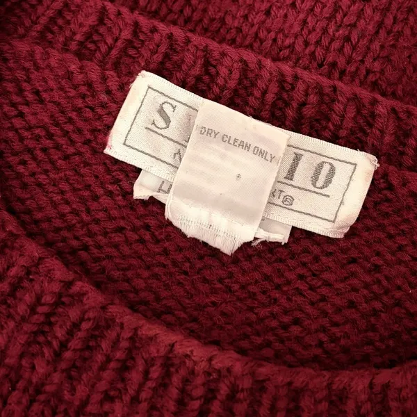 Vintage Studio MICHELLE STUART Wool Blend Geometric Sweater Hand Knit Small - Image 10