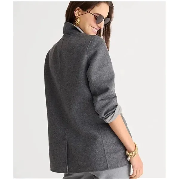 JCrew Leighton Wool Blend Light Gray Blazer Size 2 Office Career - Image 7
