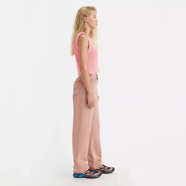NWT Levi's 90s Women's Colored Denim Jeans Botanical Sunflower Pink 31X32 - Image 4