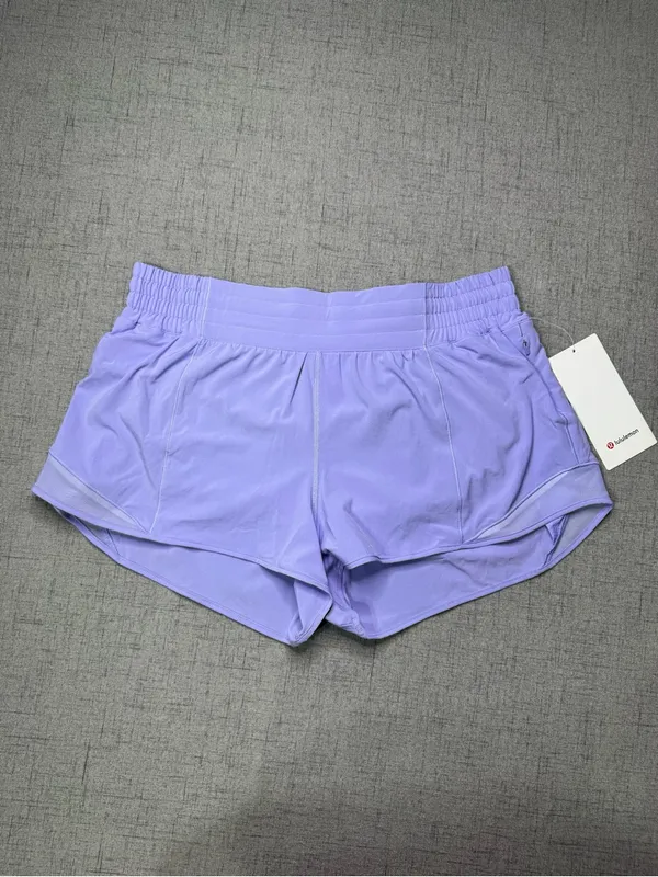 Lululemon Hottie Hot High Rise Athletic Shorts Lilac Smoke Size 12 NWT - Image 5