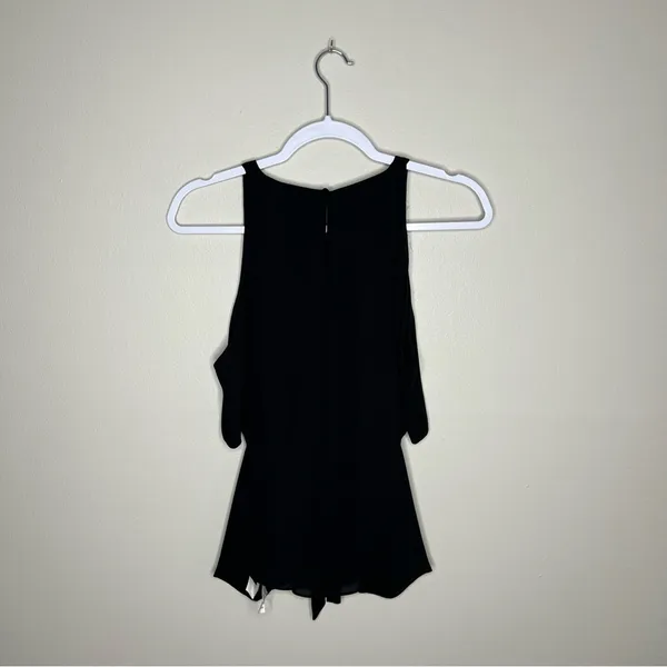 Zara Black Side Cutouts Tie‎ Front Sleeveless Blouse - Image 9