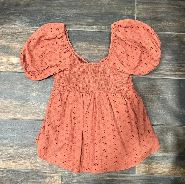 Baevely Blouse Top Orange Size M - Image 2