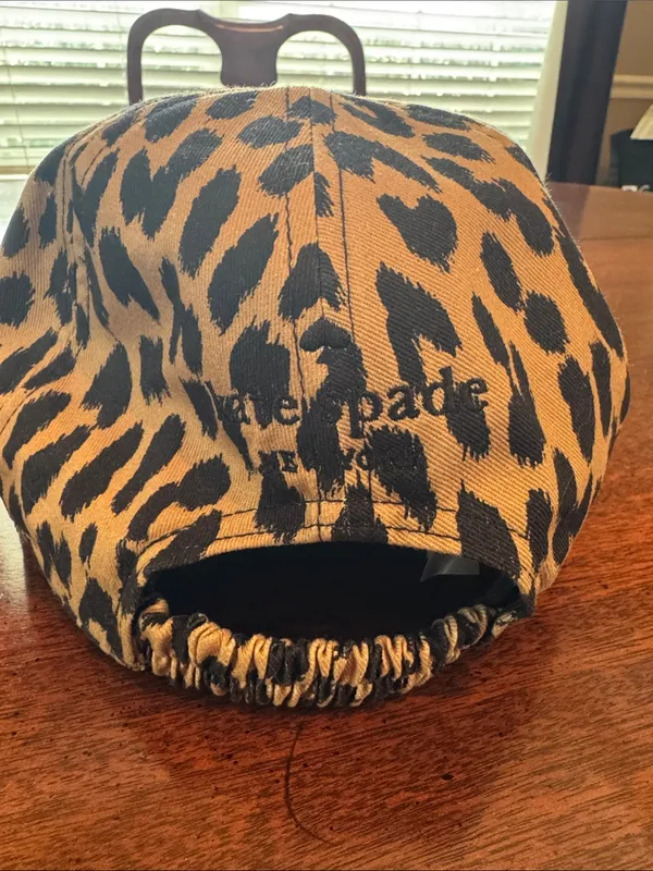 Kate Spade NY Leopard Print Baseball Cap - Tan & Black - Image 3