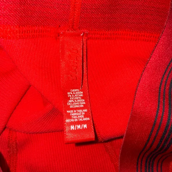 Skims Cotton Rib Boxer Womens Medium Red‎ Excellent Loungewear Shorts - Image 3