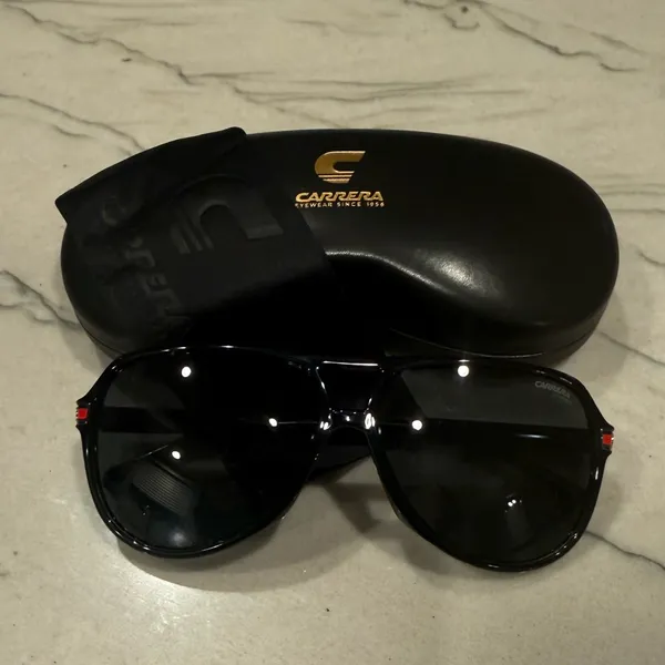 Carrera 1045/S 807IR Black Aviator Pilot Sunglasses 61mm w/ Case NWOT - Image 2