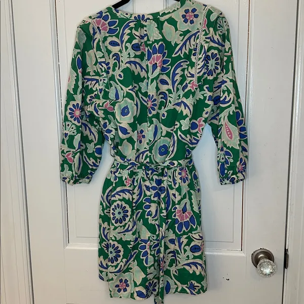 Zara Multicolor Floral Long‎ Sleeve Dress size S EUC - Image 4