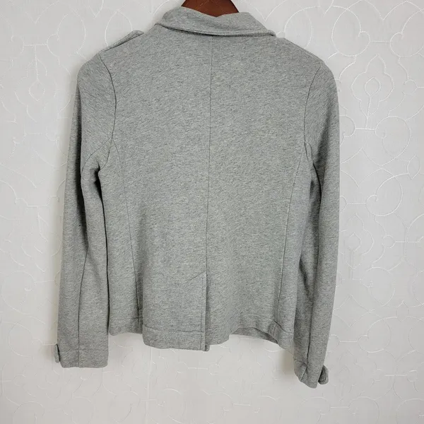 Gap Women's Coat Jacket Medium Gray Double Breasted Button Pockets Lined - Image 2