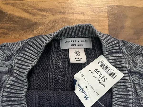 Sincerely Jules Blue cropped sweater - Image 2
