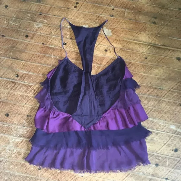 Free People purple ruffle layered strappy sleeveless 2 tank - Image 3