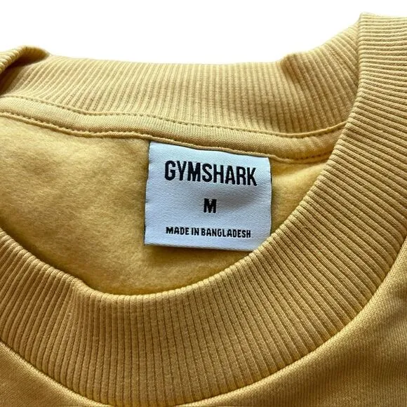 Gymshark Women’s M Oversized‎ Crewneck Sweatshirt Golden Yellow Comfy Lounge New - Image 6