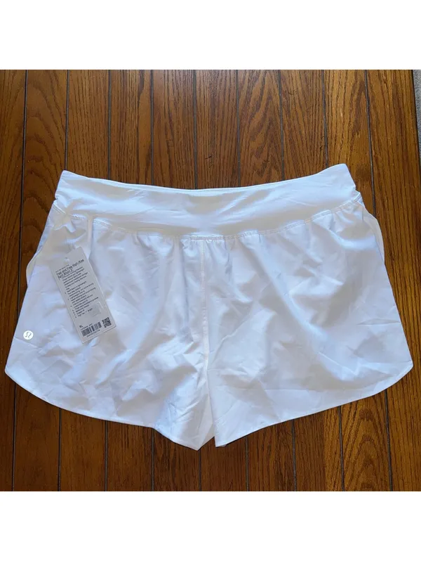 Lululemon Fast & Free Short High Rise 3” Split White Size XL/Size 12 NWT - Image 2