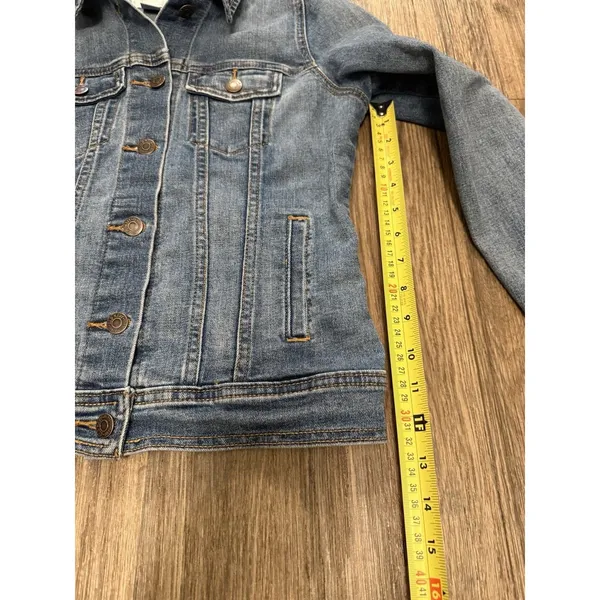 Old Navy Jean Jacket Womens Size Small‎ Blue Denim Button VTG Y2K - Image 3