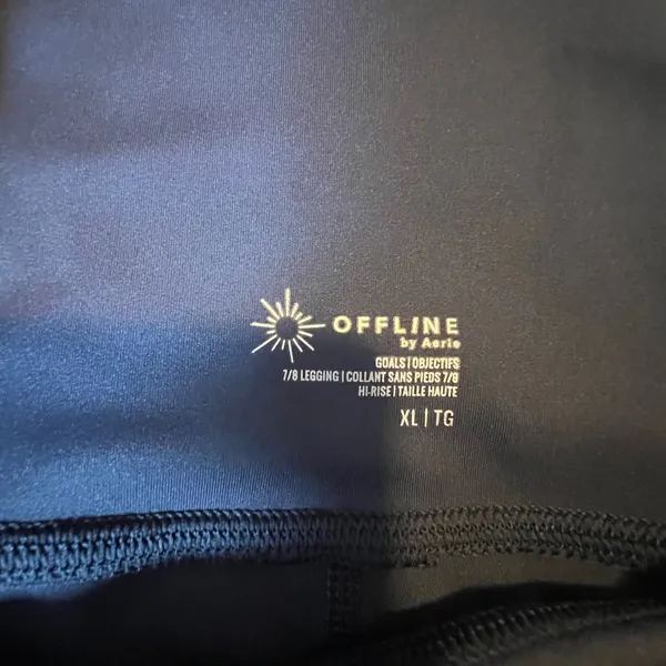 Aerie OFFLINE Goals 7/8 Leggings Navy Blue High Rise Womens XL NWT 070-1701-5091 - Image 3