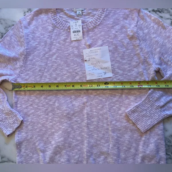 NWT J Crew Women's Lilac Purple Beach Sweater Crew Pullover Coastal Casual S - Image 6