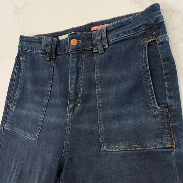 Pilcro Anthropologie The Icon Denim Jeans Womens 29 Blue High Rise Patch Pockets - Image 3