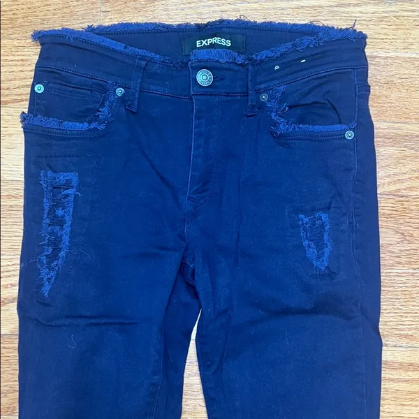 Express Blue distressed Jeans - Image 3