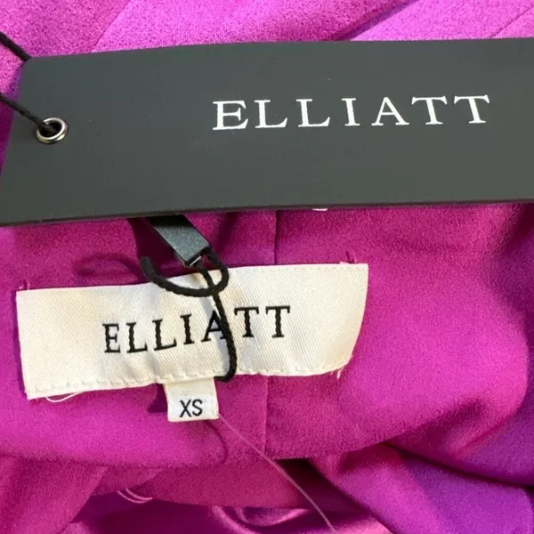 Elliatt Asymmetric Satin Cocktail Dress Violet Halter Small NWT Defect - Image 7