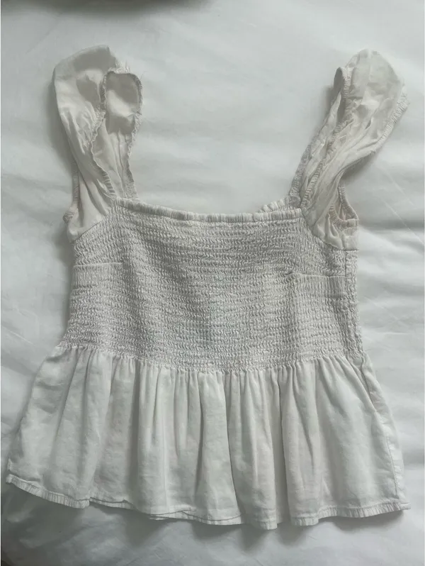 Abercrombie Babydoll White Shirt - Image 2