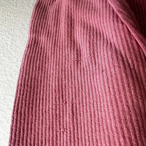 Aerie Pink Waffle Knit Sweater Cozy Minimalist Loungewear Oversized Small‎ - Image 7