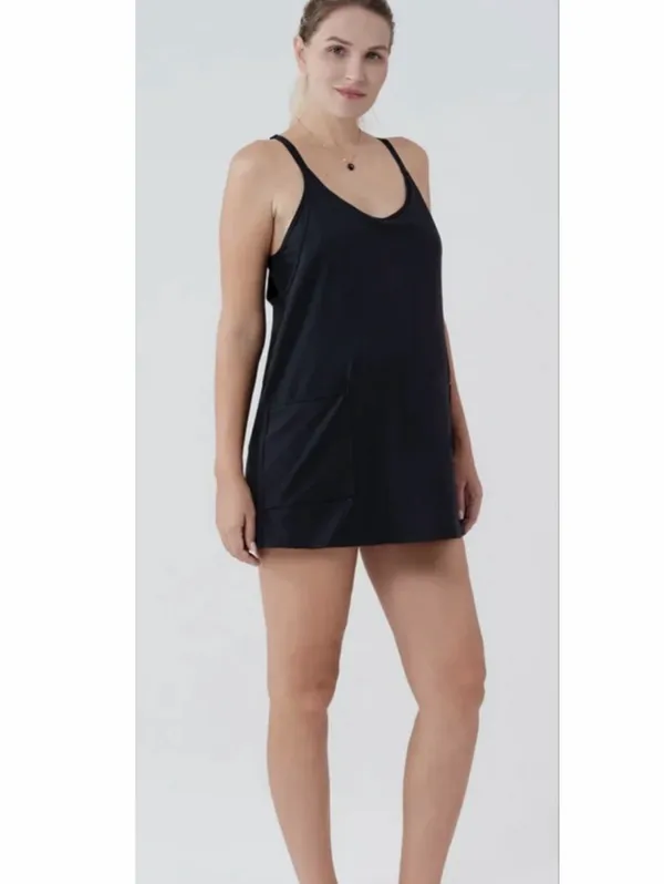 NEW Black Breezy-Comfort Mini Maternity Dress Romper - Image 2