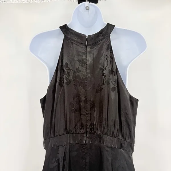 Loft Jacquard Halter Maxi Dress Sz 8 Whimsigoth Y2K Formal Floral Old Hollywood - Image 6