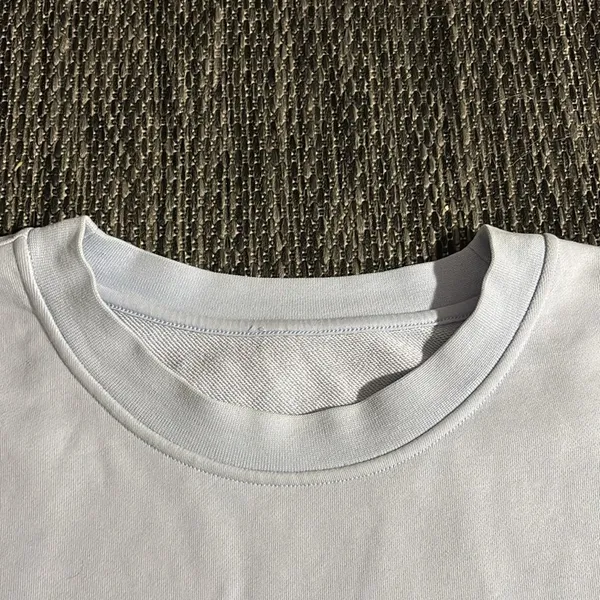 Lululemon Perfectly Oversized Crew Cotton Terry Pastel Blue Size 10 - Image 3