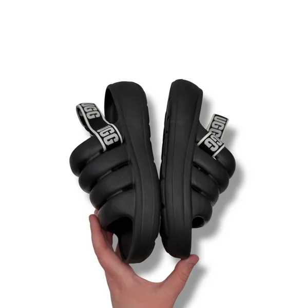UGG‎ Sport Yeah Slide Sandals 6.5/7 Black Foam Detachable Strap Casual - Image 2